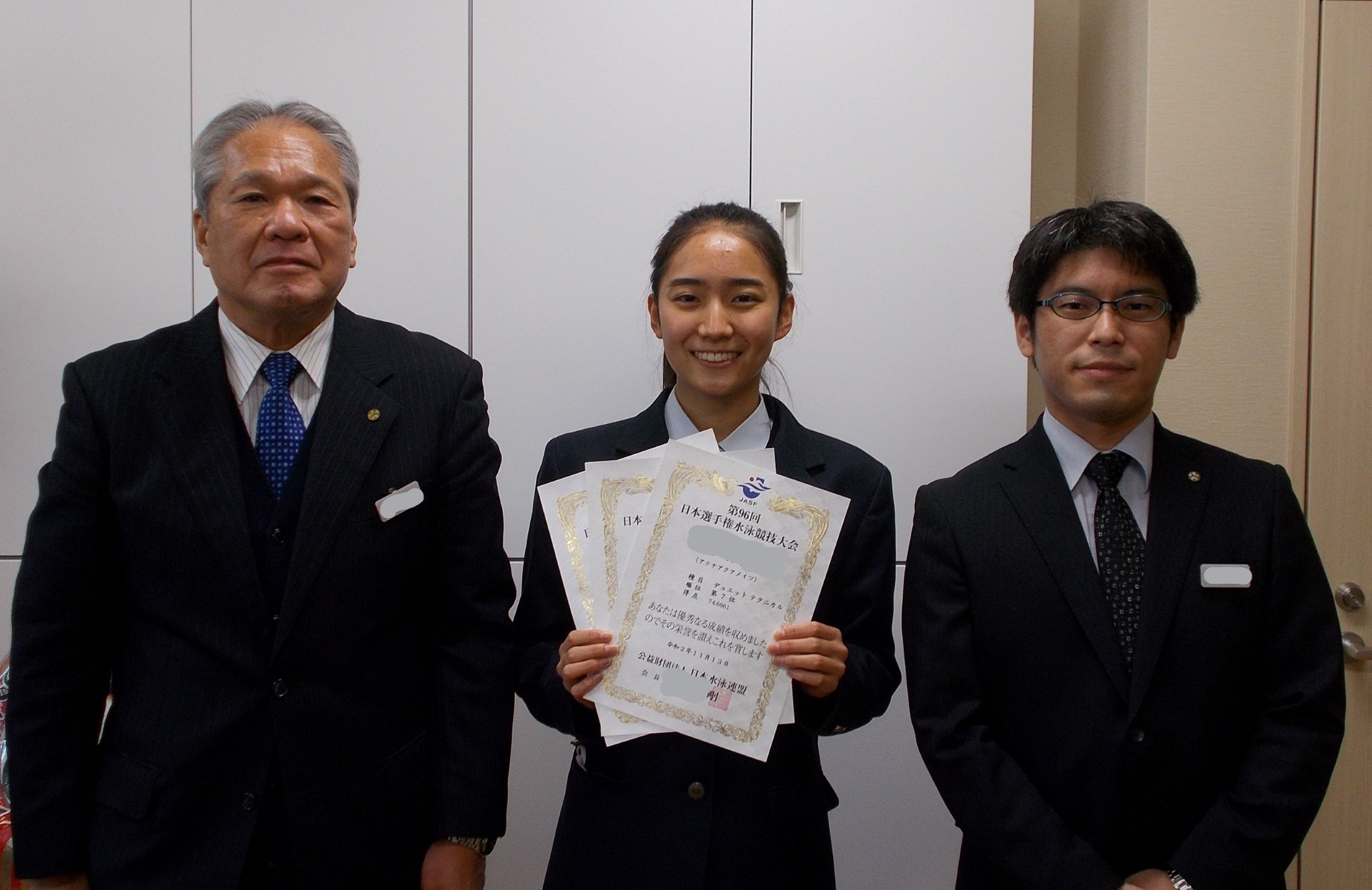 学校外でも活躍その②―Aスイミングで日本選手権入賞―