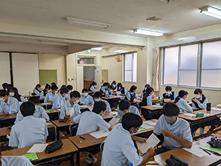 久しぶりの宿泊行事、山梨交流合宿（高１）