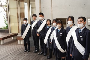 中学生徒会　立会演説会が行われました。