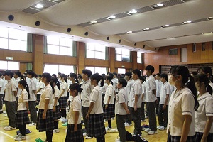 ２学期開始！中学始業式