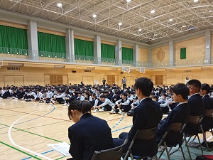 中学生徒会役員改選＆生徒総会